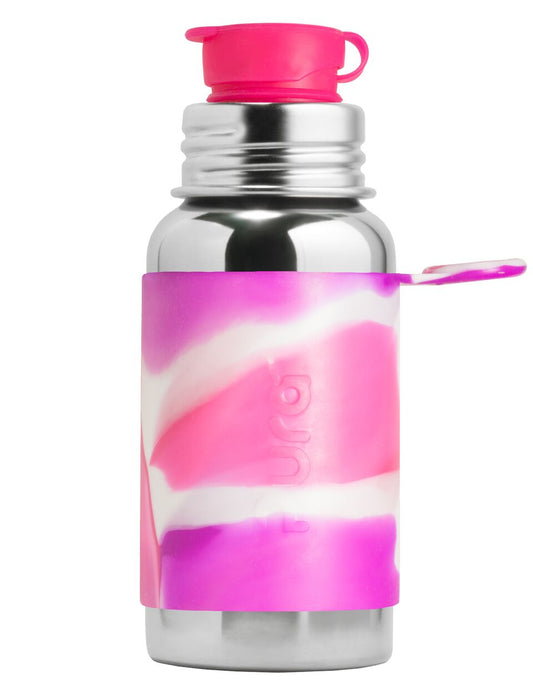 Pura Edelstahl Sportflasche 500 ml, pink swirl