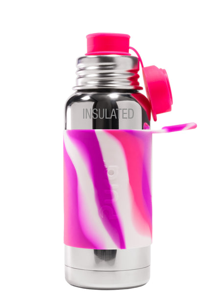 Pura isolierte Edelstahl Sportflasche 475 ml, pink swirl