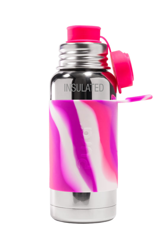 Pura isolierte Edelstahl Sportflasche 475 ml, pink swirl