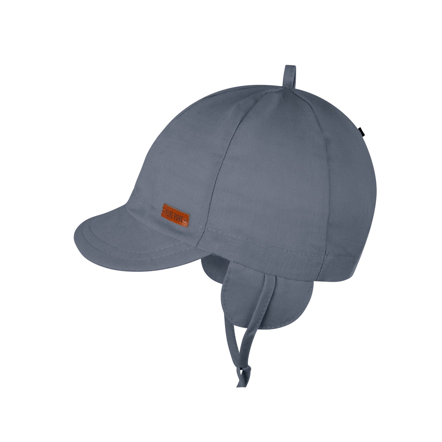 PurePure Baby-Schirmmütze, Leinen, denim-blue