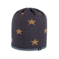 PurePure Kinder-Beaniemütze Sterne, Dark Ink