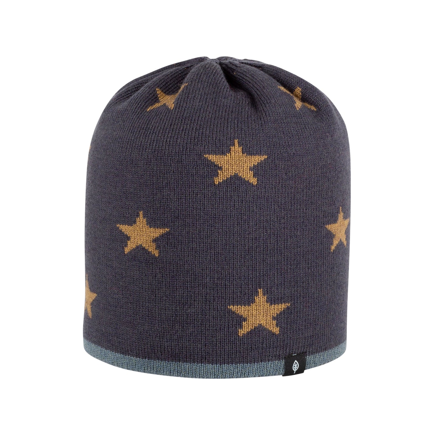 PurePure Kinder-Beaniemütze Sterne, Dark Ink
