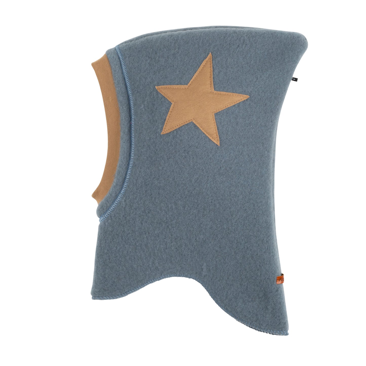 PurePure Schlupfmütze Wollfleece Stern, Stormy Blue