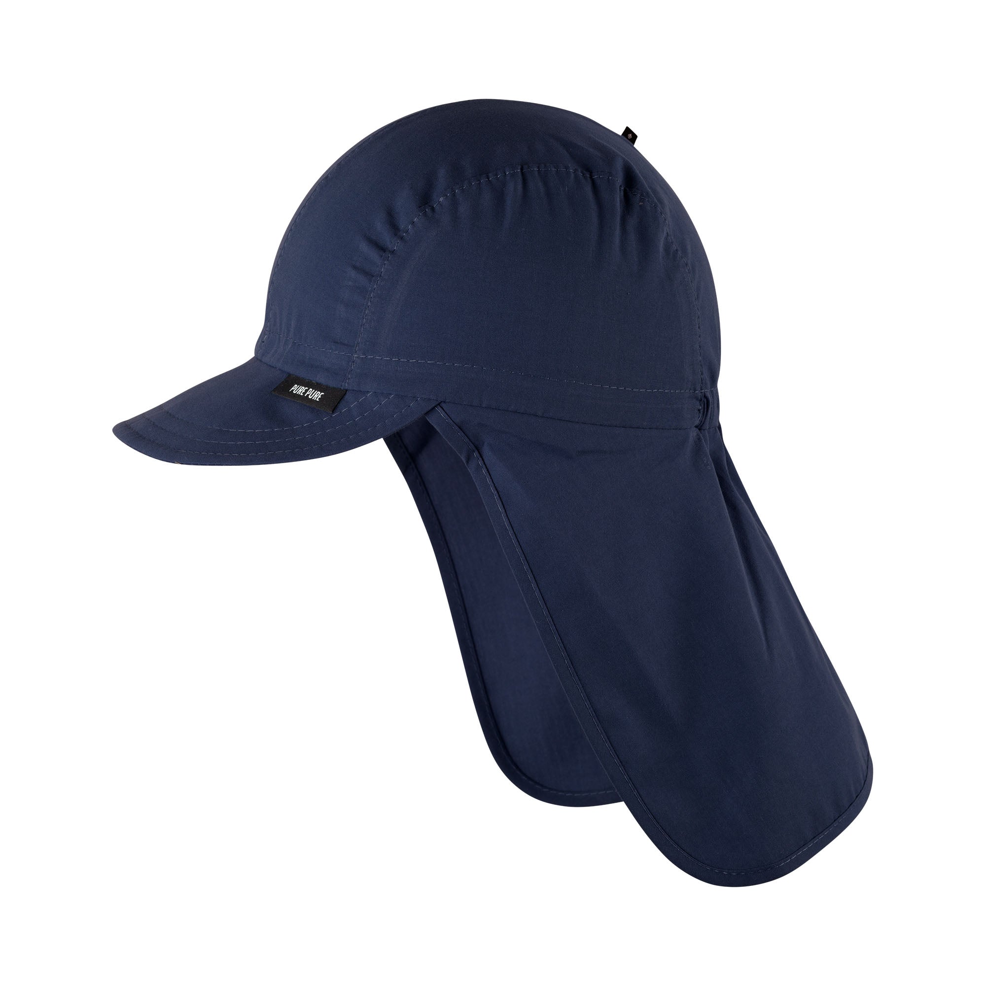 PurePure Sonnenhut mit Nackenschutz und UV-Schutz, Indigo