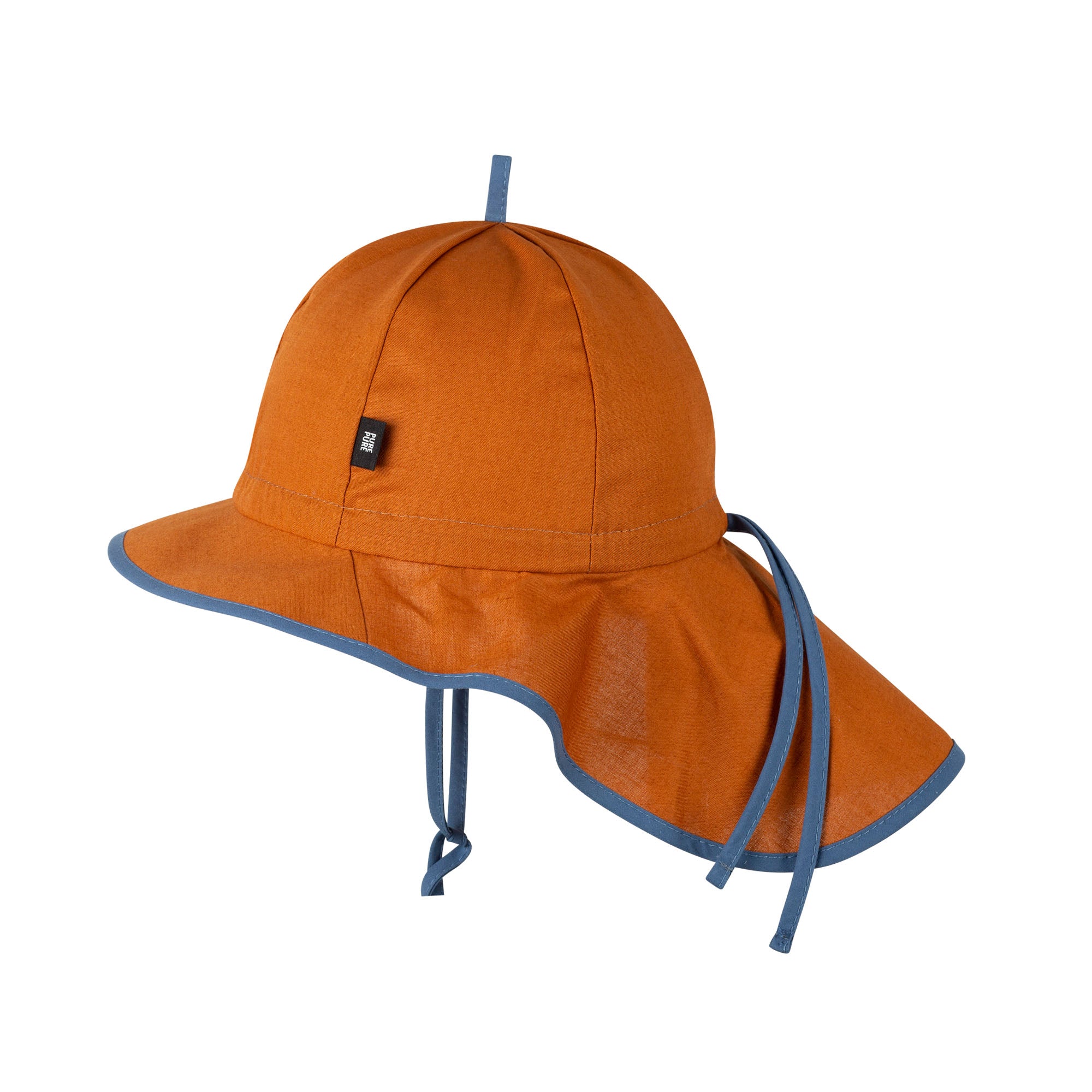 PurePure Sonnenhut mit Nackenschutz und UV-Schutz, Karamell