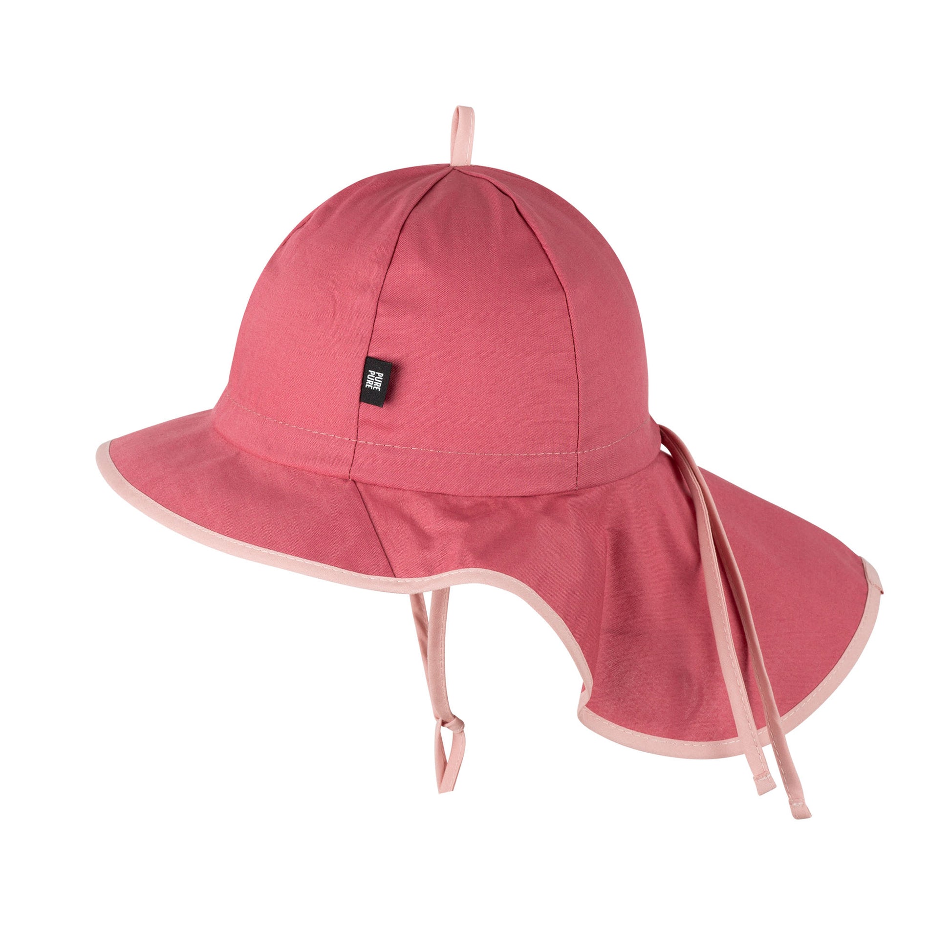 PurePure Sonnenhut mit Nackenschutz und UV-Schutz, Mauve