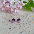 Rasmussons Ohrstecker, Marine/Fuchsia