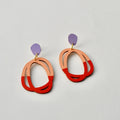 Rasmussons Ohrstecker United, lilac/peach/red