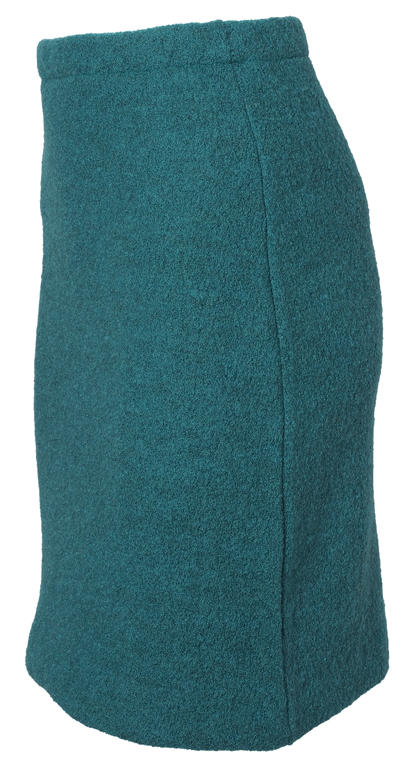 Reiff Krepprock Wolle kurz, Smaragd