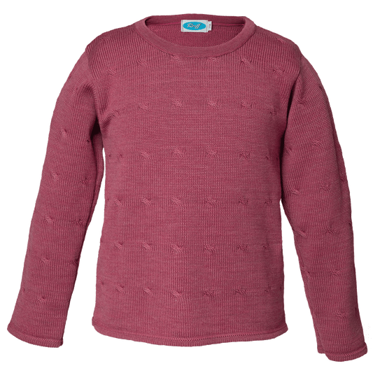 Reiff Kinder-Wollpullover Twist, Malve