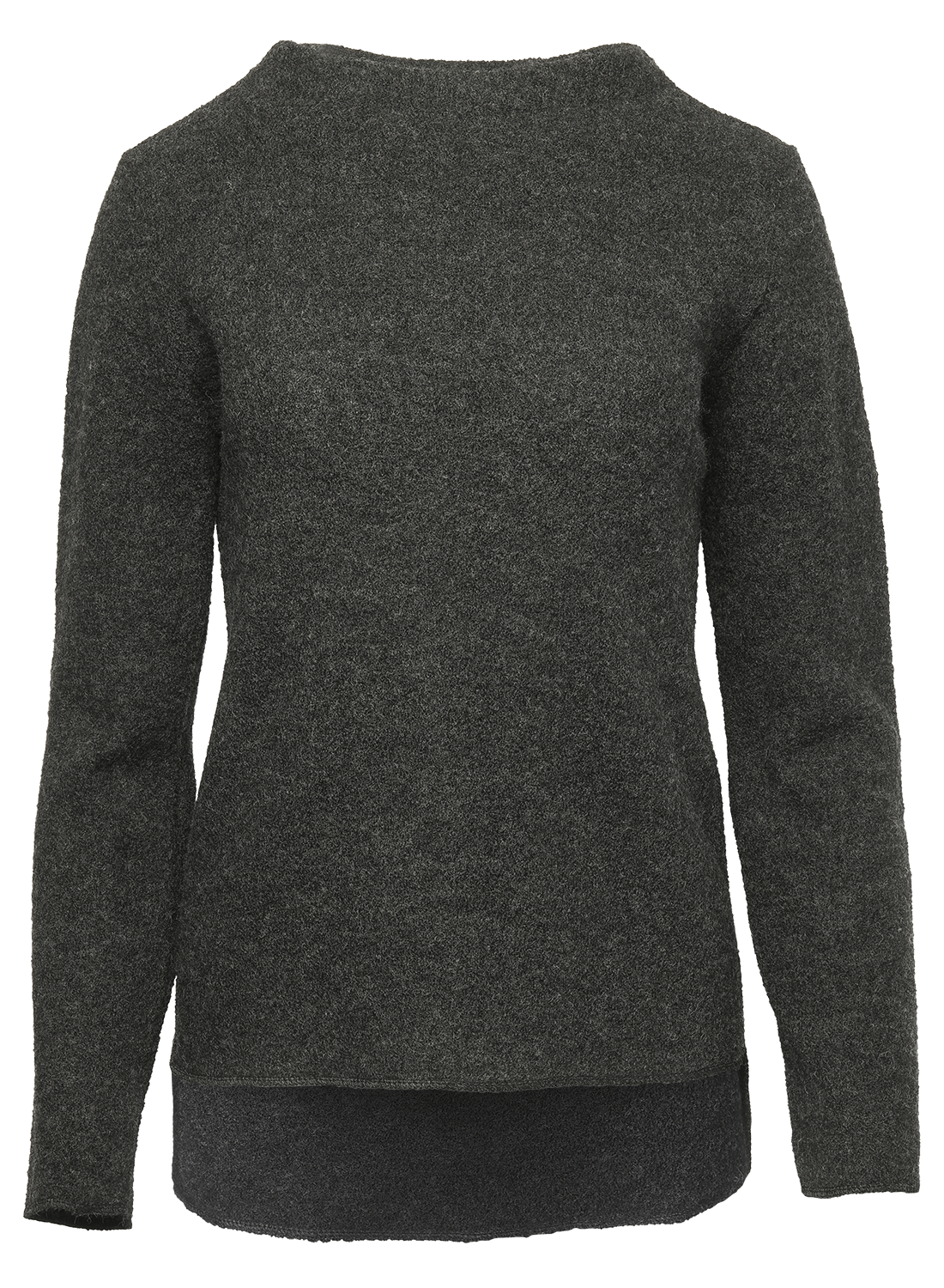 Reiff Damen Krepp-Pulli Frieda Wolle, anthrazit