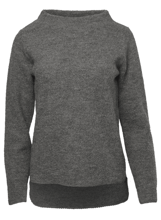 Reiff Damen Krepp-Pulli Frieda Wolle, fels