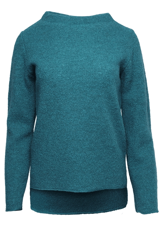 Reiff Damen Krepp-Pulli Frieda Wolle, Smaragd