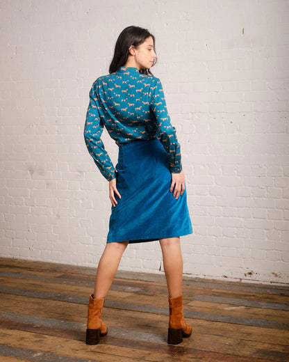 Pretty Vacant Samt-Rock Renata, Teal