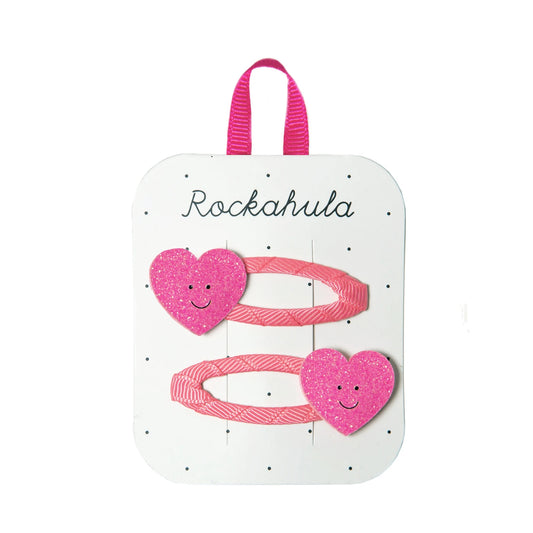 Rockahula Glitzer-Haarklammern Happy Heart