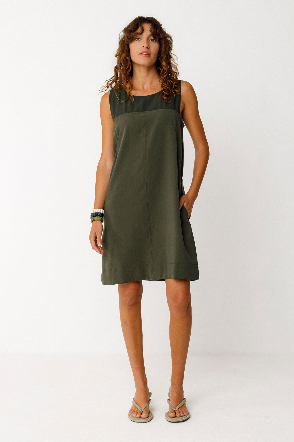 SKFK Adara Dress, Bottle Green