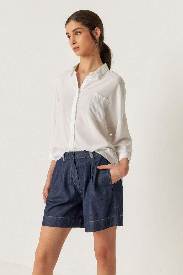 SKFK Naroa Shorts, Raw Denim