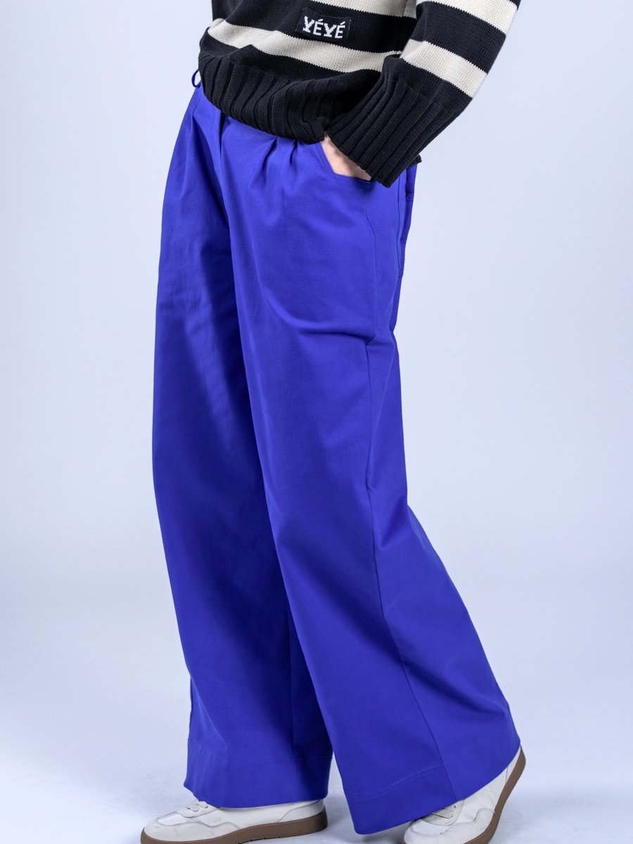 Mademoiselle Yéyé Rebel Journey Palazzo Trousers, dazzl. blue