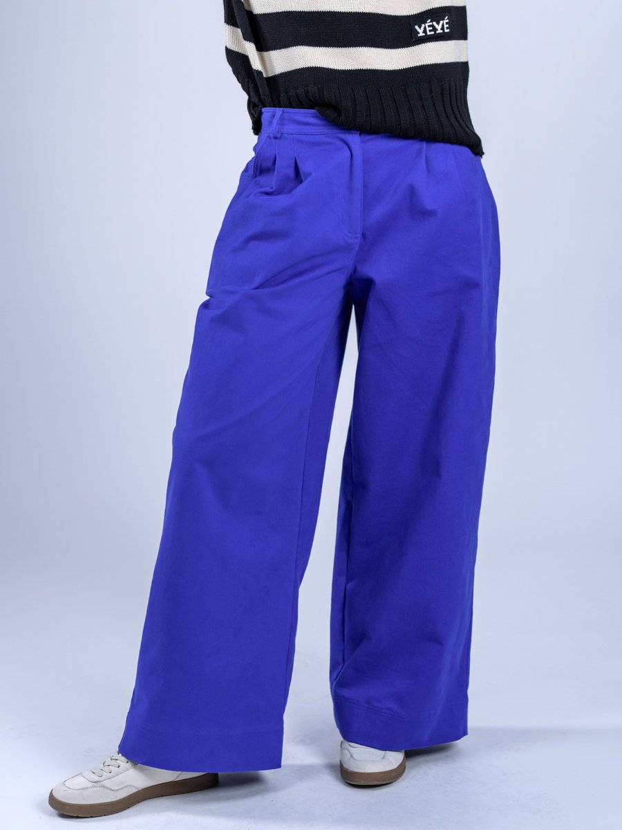 Mademoiselle Yéyé Rebel Journey Palazzo Trousers, dazzl. blue