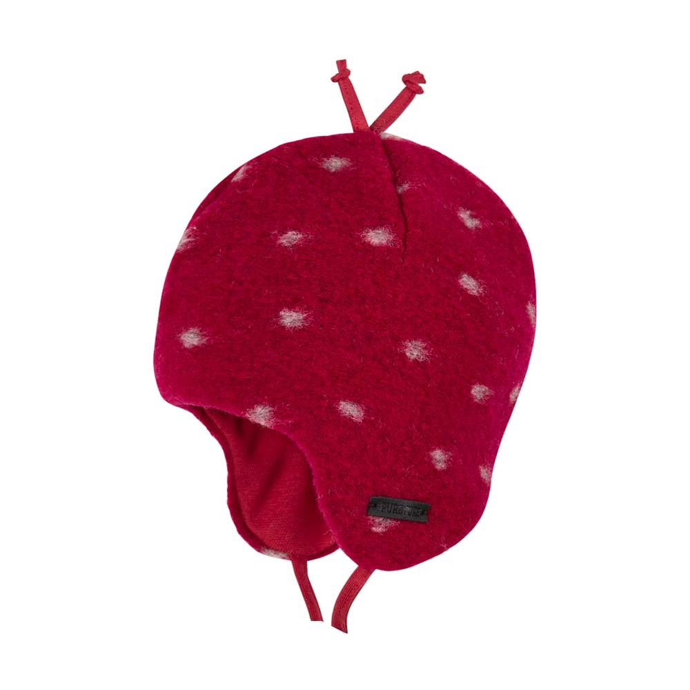 PurePure Babymütze Wollwalk, Berry-Dots