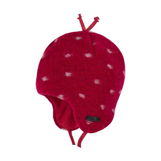PurePure Babymütze Wollwalk, Berry-Dots