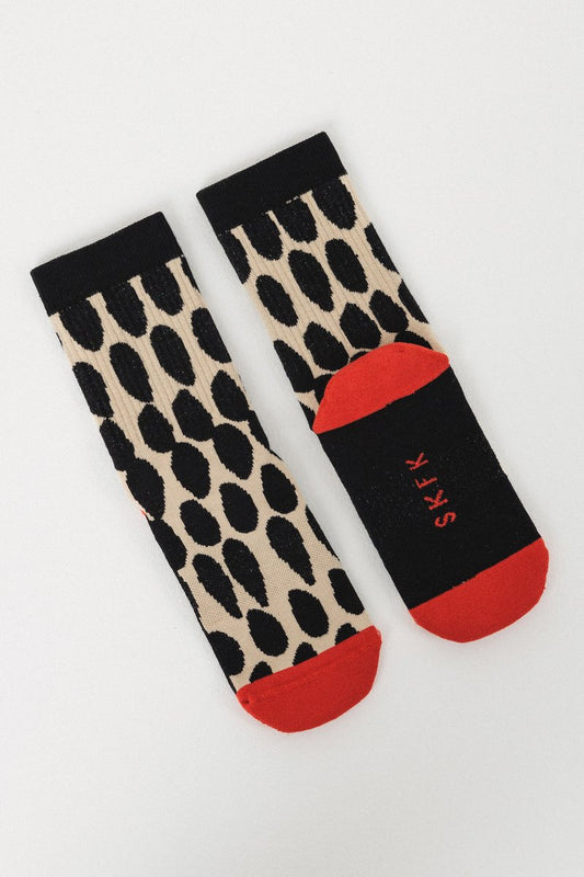 SKFK Socken Epel, schwarz/rot / 37-41