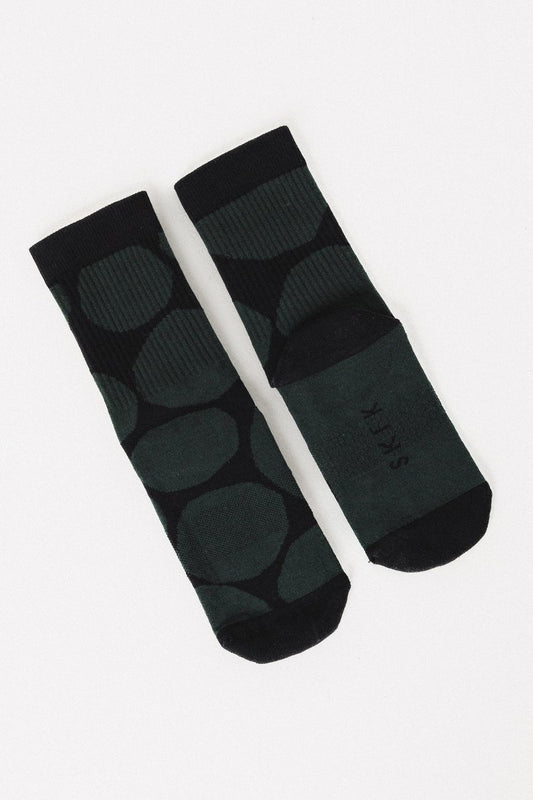 SKFK Socken Epel, Dots Black/Green / 37-41