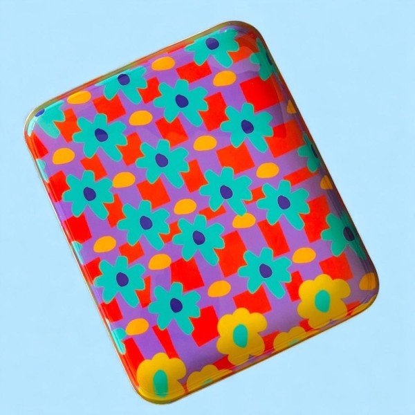 NOI Hamburg Tablett Square L, Turq/Yellow