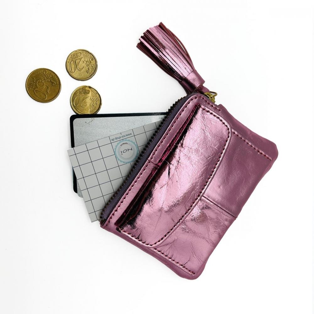 NOI Hamburg Mini-Portemonnaie Metallic, Pink