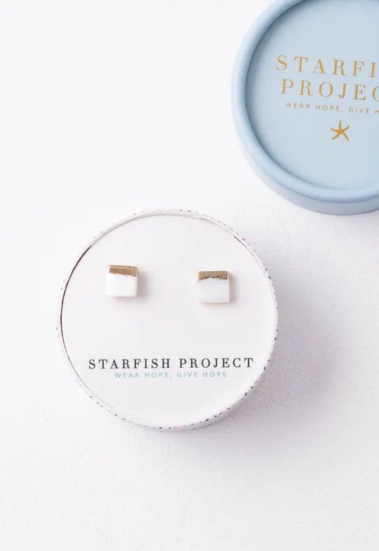 Mekhada Starfish Ohrstecker Kelly, Mother of Pearl