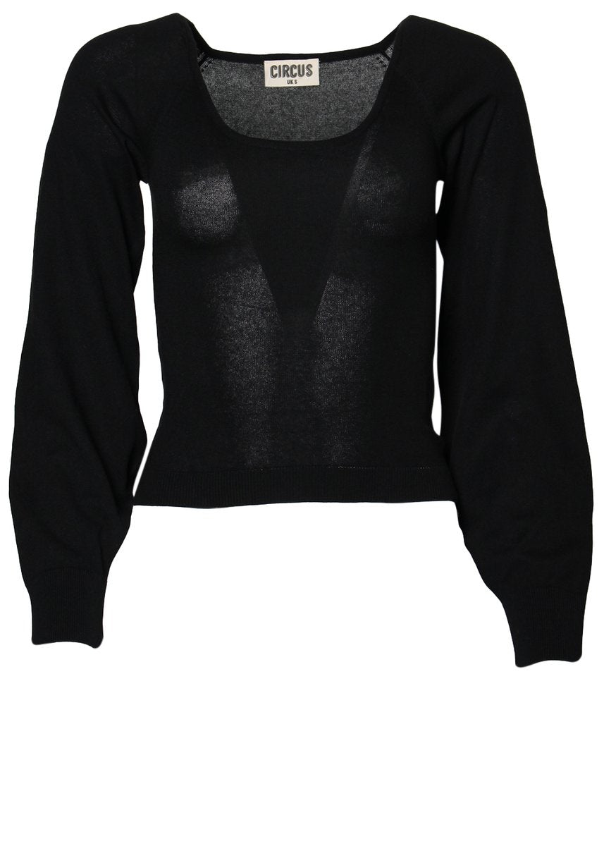 Circus Strickpullover kurz, Black