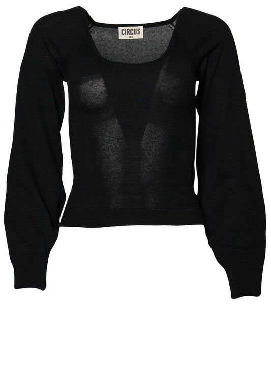 Circus Strickpullover kurz, Black