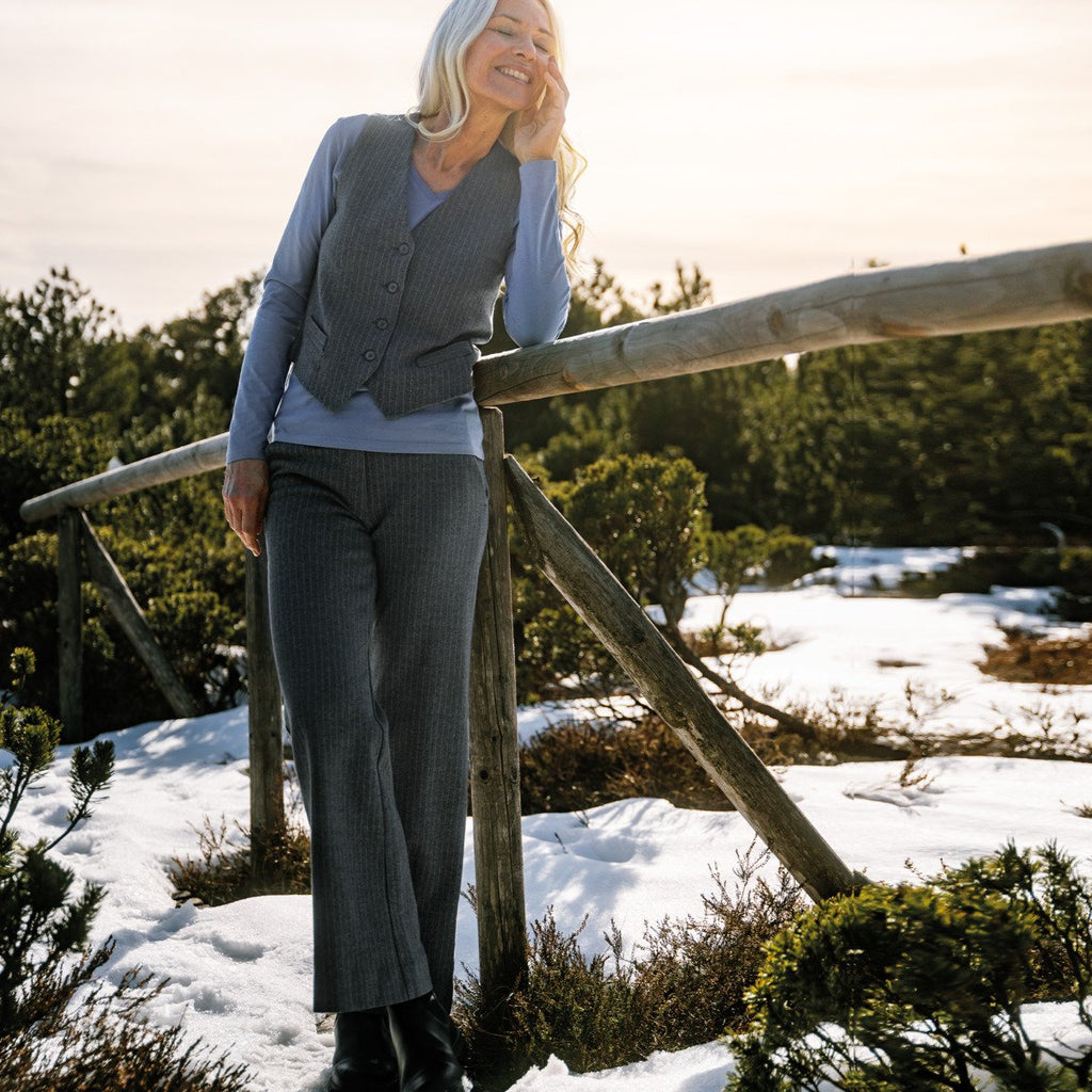 Living Crafts Hose Sisile, Grey/Stripe