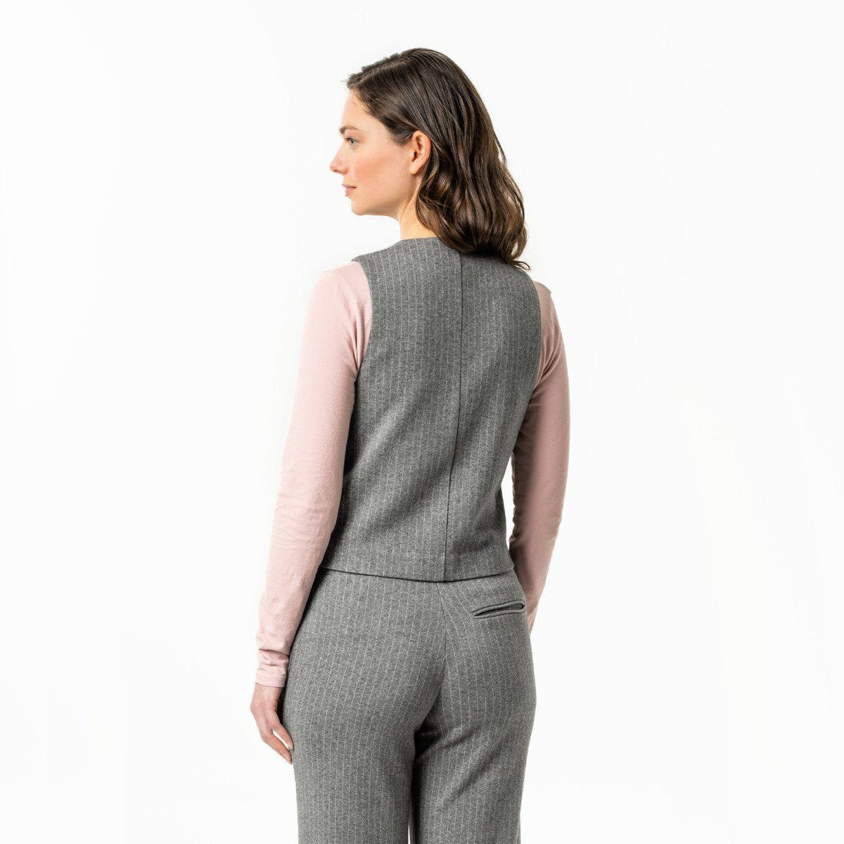 Living Crafts Weste Sabrin, Grey/Stripe