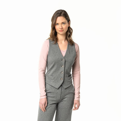 Living Crafts Weste Sabrin, Grey/Stripe