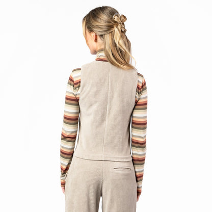 Living Crafts Weste Sabrin Cord, Mineral Foam