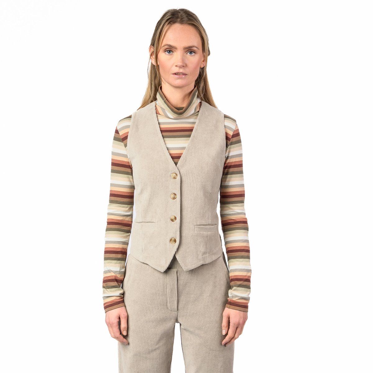 Living Crafts Weste Sabrin Cord, Mineral Foam