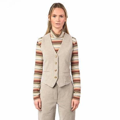 Living Crafts Weste Sabrin Cord, Mineral Foam