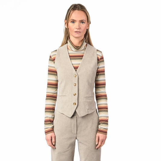 Living Crafts Weste Sabrin Cord, Mineral Foam