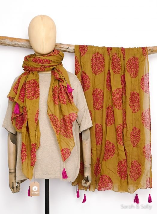 Sarah&Sally Schal Pink Mandala (635)