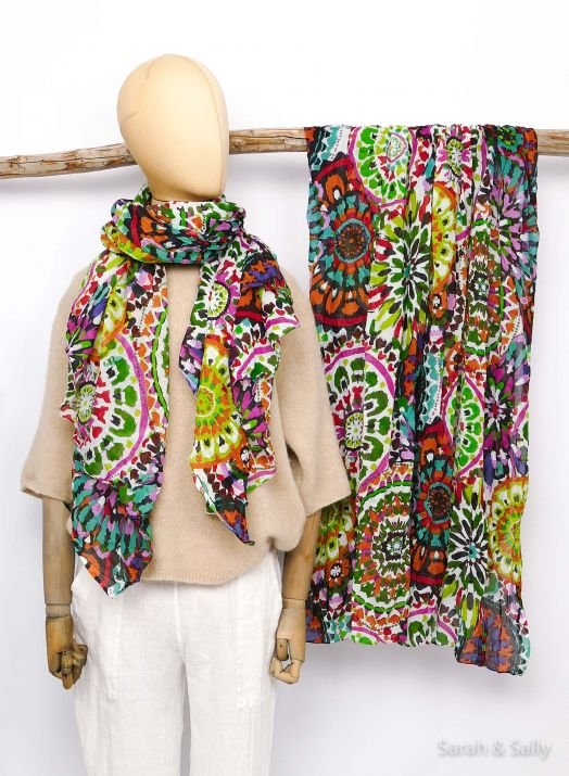 Schal Mandala (1000), Bunt