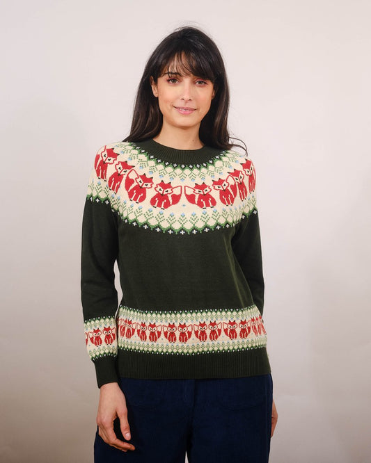 Pretty Vacant Strickpulli Fox, Dark Green / 8