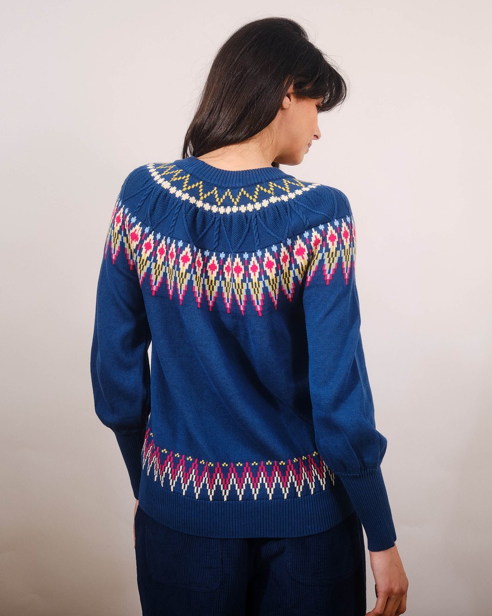 Pretty Vacant Strickpulli Oslo, Fairisle Blue / 8