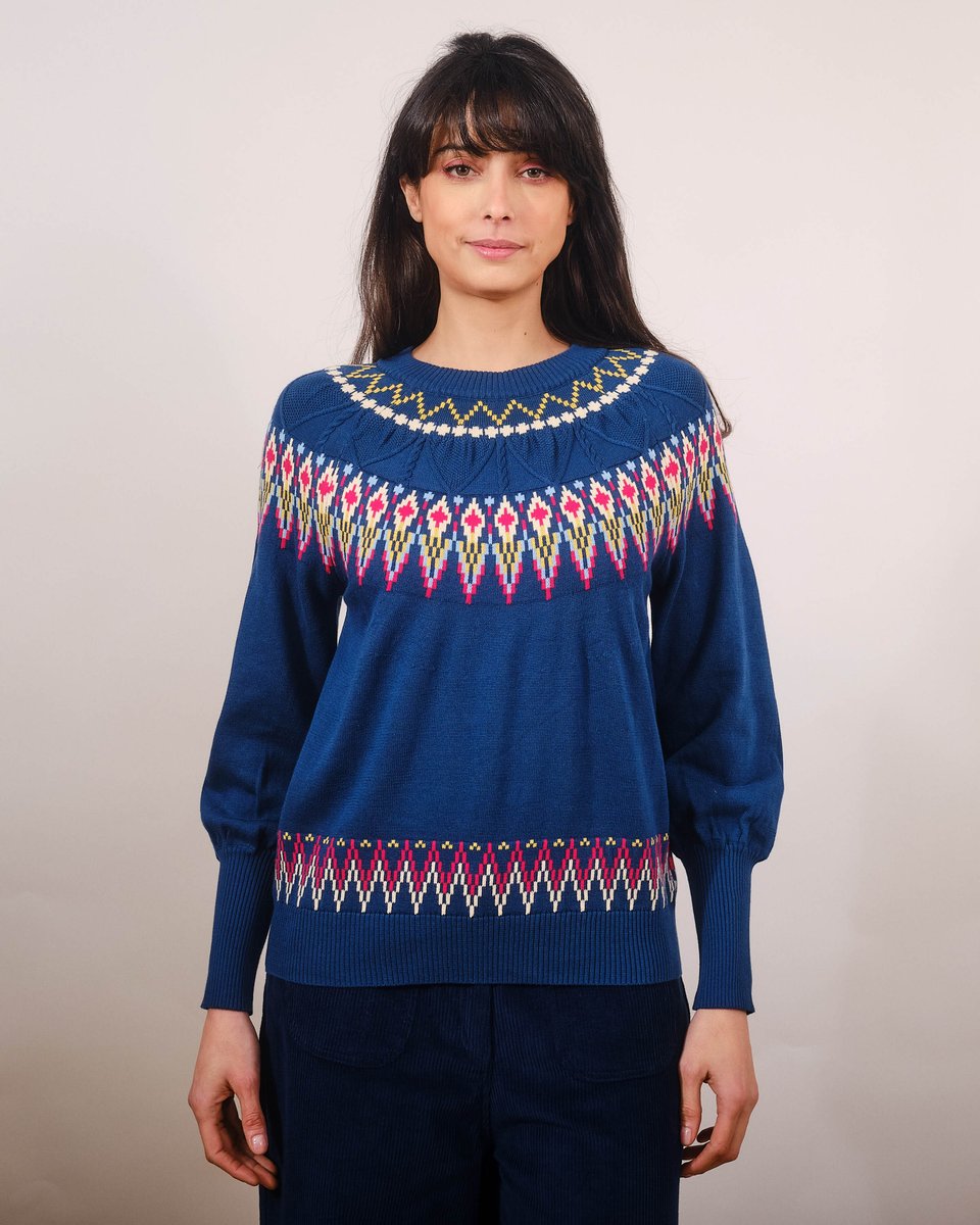 Pretty Vacant Strickpulli Oslo, Fairisle Blue / 8