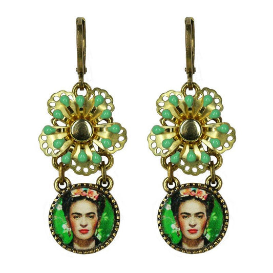 Urban Hippies Ohrringe Frida, Mint&Flowers