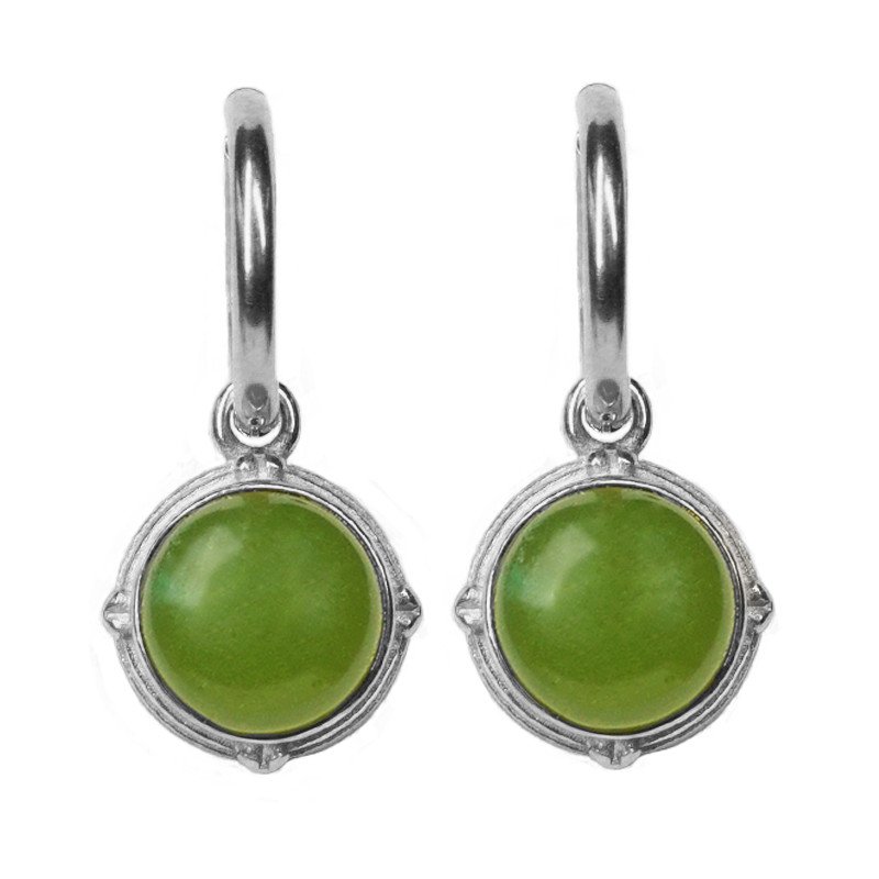 Urban Hippies Ohrringe Saga, Moss/Silver