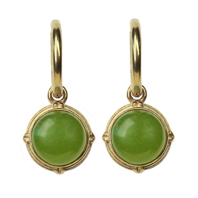 Urban Hippies Ohrringe Saga, Moss/Gold