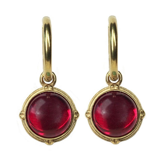 Urban Hippies Ohrringe Saga, Ruby/Gold