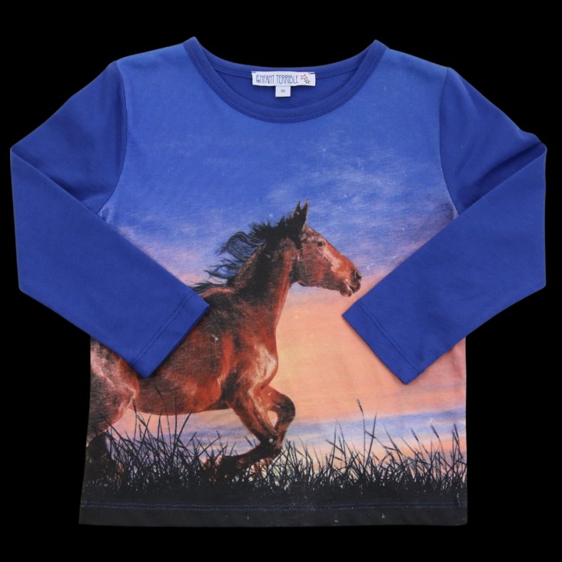 Enfant Terrible Langarmshirt Pferdedruck