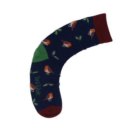 Bambus-Socken Navy Robin